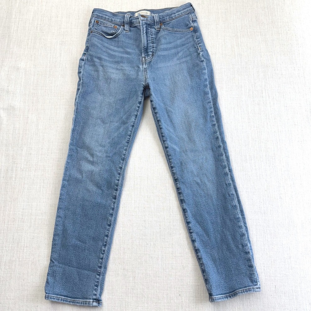 Madwell The Perfect Vintage Jean Womens 26 Light Wash Blue Straight Leg Denim
